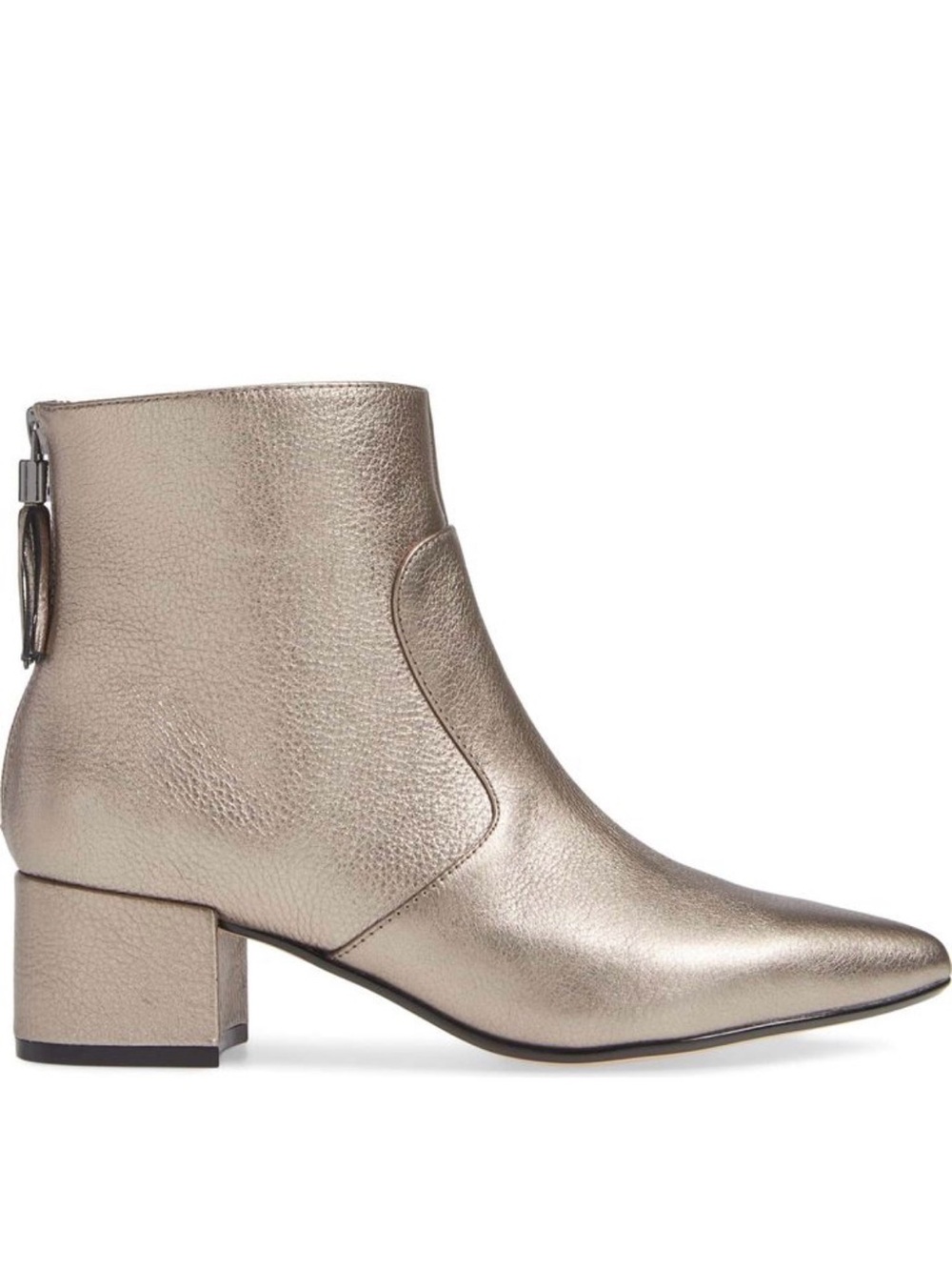 Karl Lagerfeld Maude Metallic Rose Gold Ankle Boot, Sz 9, NWOB